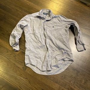 Ralph Laure Dress Shirt Blue 15 1/2 32/33 EUC